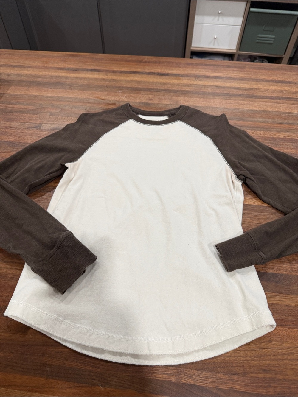 urban pipeline Cream Body with Dark Brown Trim Tee